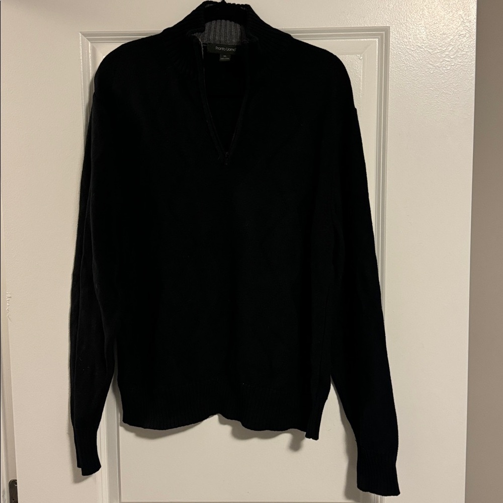 Pronto Uomo Black and Gray Sweater